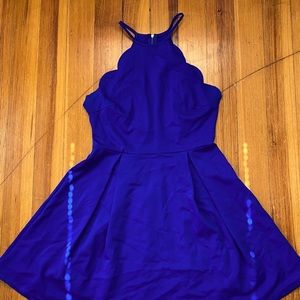 Blue Scalloped Dress